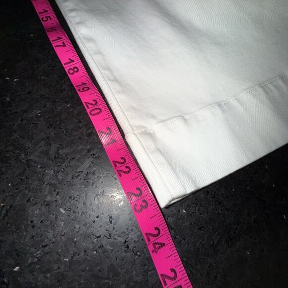 NEW SPANX BRIGHT WHITE Stretch Twill Cropped Wide Leg Pant POCKETS SZ L - Picture 13 of 15